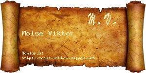 Moise Viktor névjegykártya
